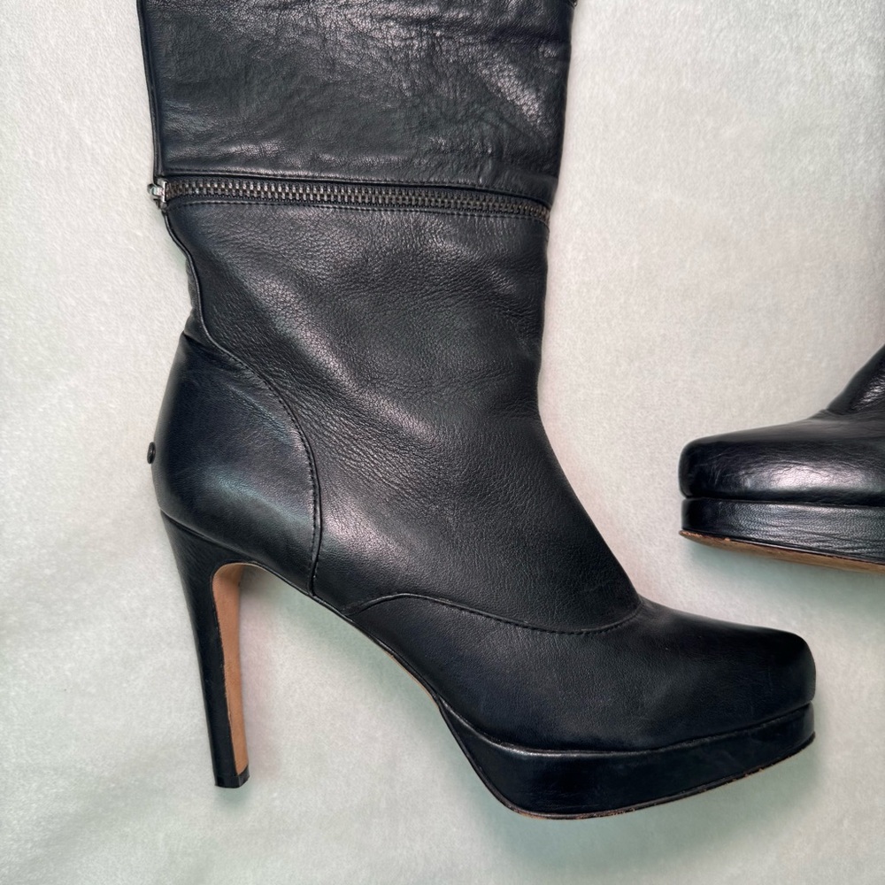 Fabulous Y2K Geren Ford Convertible Leather Stiletto Boots w/ a Grunge Punk Vibe - Picture 2 of 15
